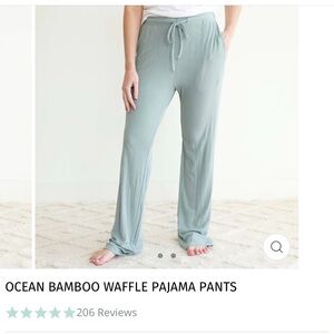 Caden Lane Ocean Bamboo waffle pants
